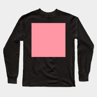 Back to School Solid Color: Bright Pink Long Sleeve T-Shirt